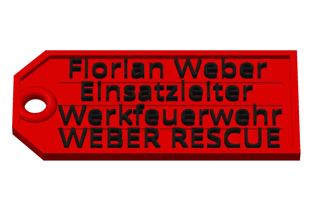 Individueller Nametag - 4 Zeilen