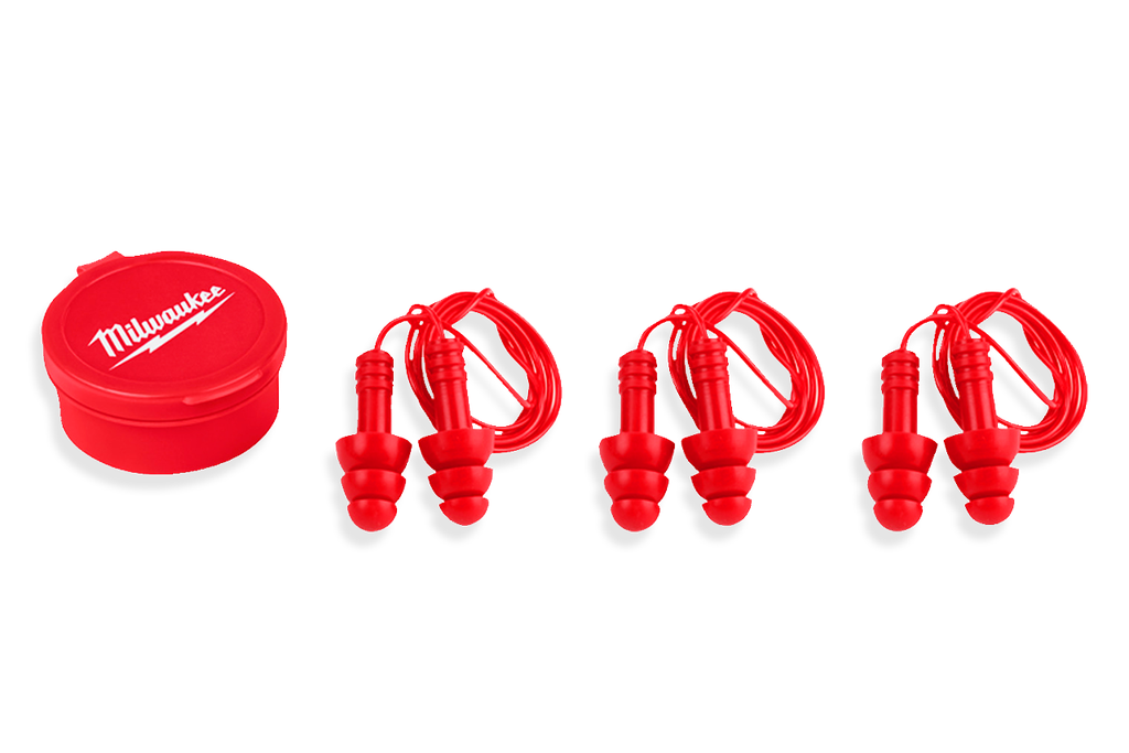 Mehrweg-Gehörschutzstöpsel 3 Paar Milwaukee