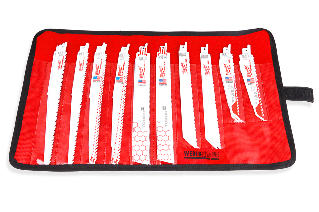 Säbelsägeblatt-Set DIN in Rolltasche